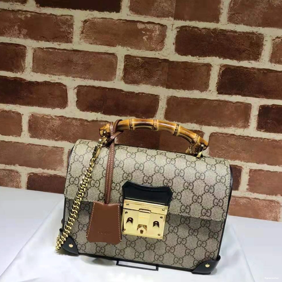 Hyper Peter bamboo Padlock GUCCI GG small bag shoulder 0808